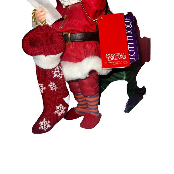 Vintage 2002 Clothtique Possible Dreams Sock it to me Santa figure collectible - Picture 5 of 6